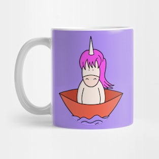 Cute Unicorn on a little boat Mug